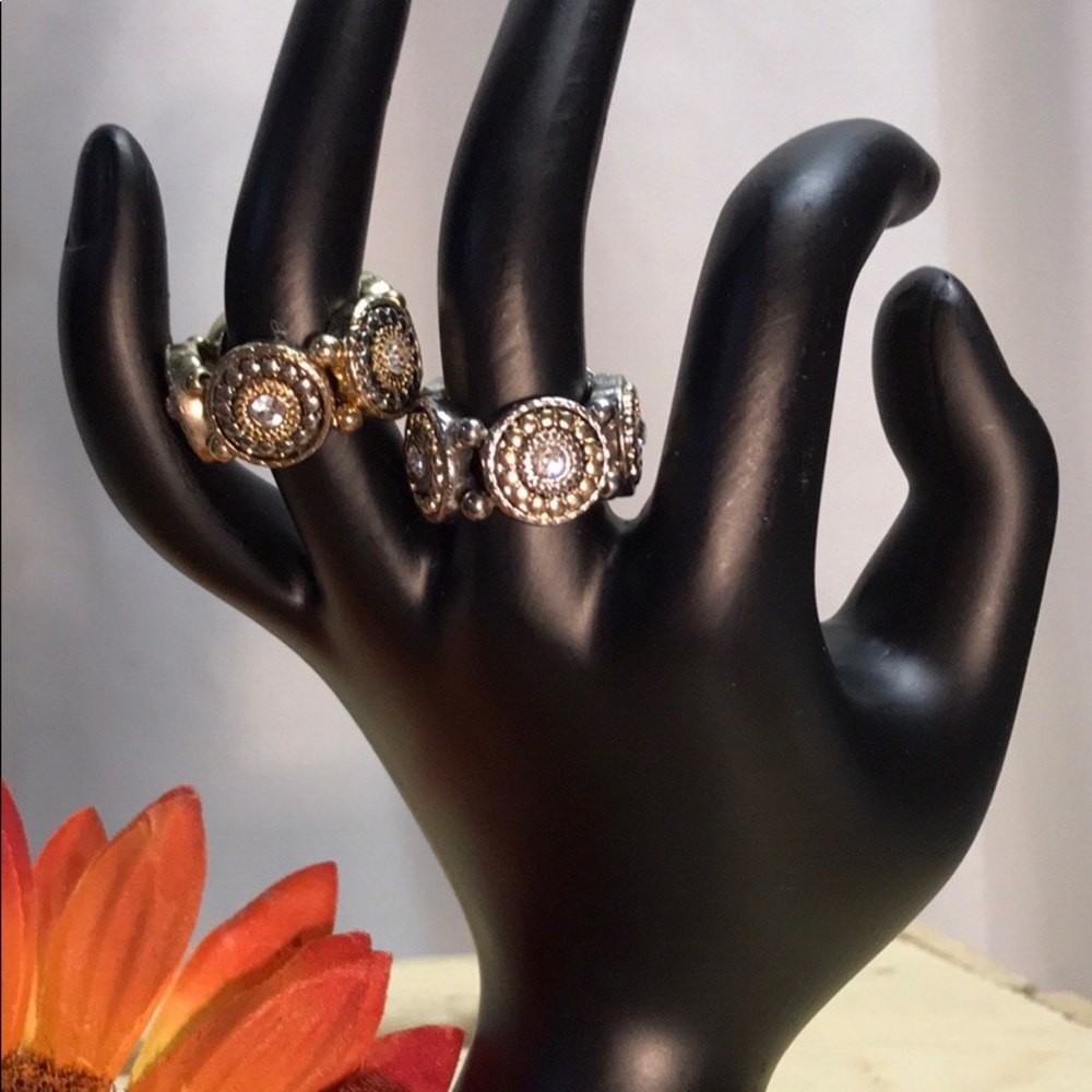Gold or Silver tone Stretch Rings